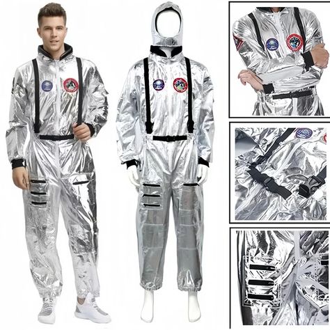 5.7US $ 12% OFF|EraSpooky Silver Astronaut Costume Adult for Women Men Cosplay Costumes Spaceman Jumpsuit Space Suit Outfit Halloween| |   - AliExpress Men Cosplay, Astronaut Costume, Suit Outfit, Outfit Halloween, Male Cosplay, Space Suit, Adult Costumes, Aluminum Foil, Halloween Outfits