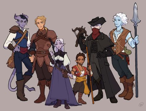 Dnd Party, Sketch Dump, D D Character Ideas, Dnd Races, Dungeons And Dragons Art, Characters Inspiration Drawing, Dnd Art, D&d Dungeons And Dragons, Pretty Drawings