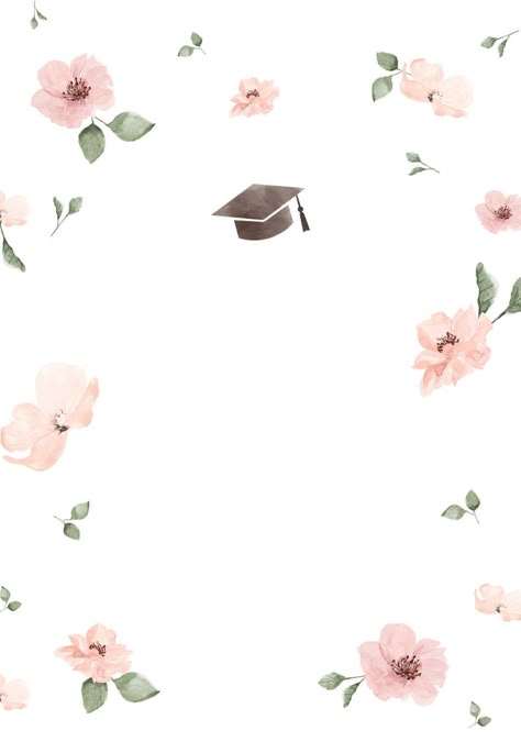 Graduation Wallpaper, Graduation Images, Graduation Printables, Graduation Frame, Graduation Party Invitations Templates, Island Party, Blossom Cherry, Graduation Templates, Graduation Art