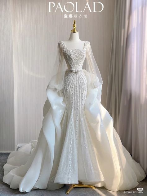 Xiaohongshu Wedding Dress, Fairytale Wedding Dresses, Wedding Dress Ideas, Fairy Tale Wedding Dress, Gowns Dresses Elegant, Pretty Wedding Dresses, Couture Wedding Gowns, Dream Wedding Ideas Dresses, Pretty Prom Dresses