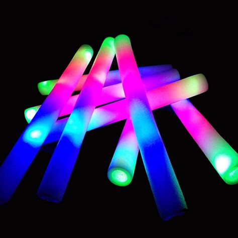 Foam Glow Sticks, Romantic Colors Palette, Glow Stick Party, Led Light Stick, Glow In The Dark Party, Glow Party Supplies, Dark Party, Christmas Birthday Party, Halloween Party Favors