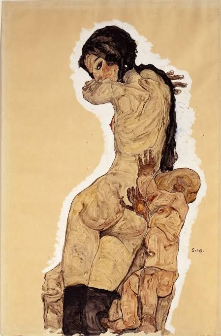 Egon Schiele Drawings, Egon Schiele, Anatomy For Artists, National Gallery Of Art, Oil Painting Reproductions, Painting Reproductions, Gustav Klimt, Life Drawing, Mother And Child