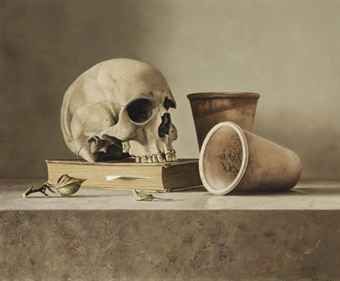 Dennis Mogelgaard (b. 1959) - Still life with skull - painting Shade Reference, Vanitas Paintings, Still Life Artists, Momento Mori, Still Life Photos, Skull Painting, Paul Cezanne, Still Life Drawing, Artist Models