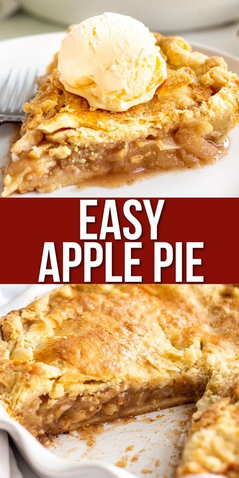 Apple Pie on a plate Easy Apple Pie Filling Recipes, Easy Apple Pie Filling, Homemade Apple Pie Recipe, Apple Pie Crust, Apple Pie Recipe Homemade, Apple Pie Filling Recipes, Apple Pie Recipe Easy, Store Bought Pie Crust, Homemade Apple Pie