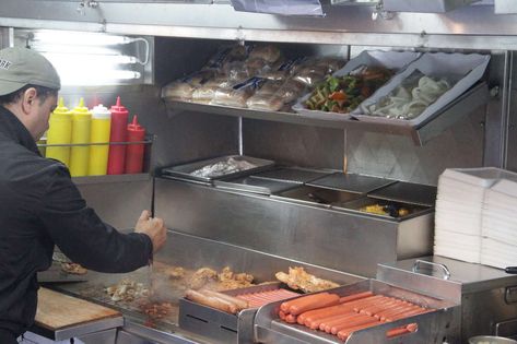 Food Trucks NYC - Best Food Trucks and Carts in New York - Thrillist Food Truck Interior, Halal Guys, Mobile Restaurant, Food Vans, Best Food Trucks, Food Van, Pizza Kitchen, Food Truck Business, Food Cart Design