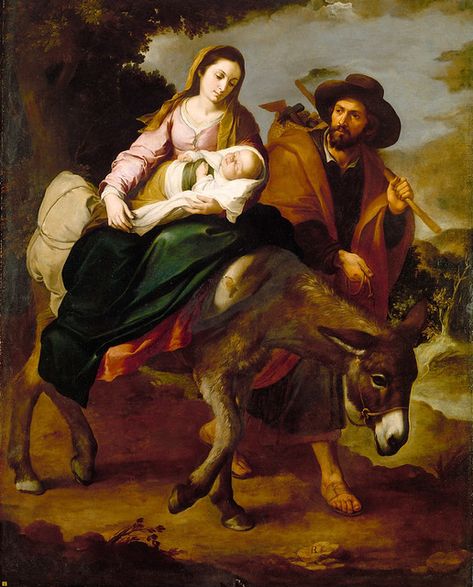 The Flight into Egypt c. 1647/1650. Oil on canvas. 209,55 x 166,37 cm. Detroit Institute of Arts, Detroit 22 December, Baroque Art, Rich Color Palette, Main Theme, Holy Family, Simple Prints, Human Figure, Art Movement, Painting Techniques