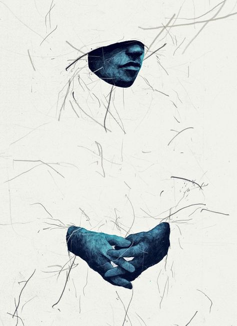 The condition of being unseen is a fantasy of power, and a metaphor for powerlessness. CREDIT ILLUSTRATION BY SIMON PRADES Invisible Illustration, Portrait Poster Design, Simon Prades, Blank Background, Sight Unseen, Fantasy Drawings, Homeless People, Art Theme, Light Wave