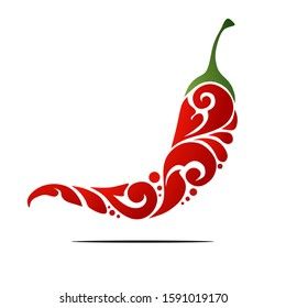 Spicey Illustration, Chilli Illustration, Chili Illustration, Spicy Logo, Chili Pepper Tattoo, Spicy Illustration, Chili Logo, Pepper Illustration, Herbs Illustration