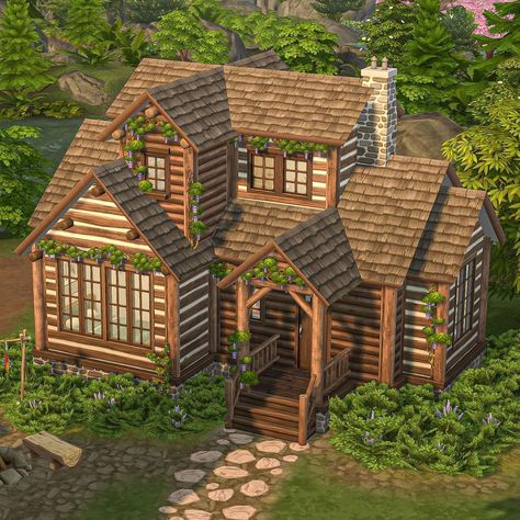 Sims 4 House In The Woods, Sims 4 Tiny Cabin, Sims 4 Forest Cabin, Sims 4 Cottages, Sims 4 Log Cabin, Sims 4 Outside Decor, Sims 4 Cabin House, Sims 4 Forest House, Sims Cabin