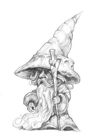 Gnome Drawing, Pencil Drawing, Hand Tattoos, Pencil