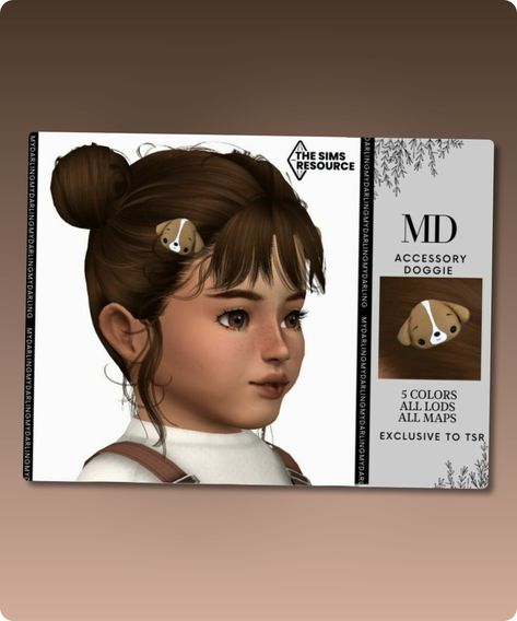 Sims 4 Accessory CC: Accessory Doggie Hair Toddler By Mydarling20 Sims 4 Kids Accessories Cc, Sims 4 Cc Toddler Accessories, Sims 4 Toddler Accessories, Sims 4 Hair Accessories, Toddler Hair Sims 4, Toddler Cc Sims 4, Sims Accessories, Ts4 Mods, Cc Shopping