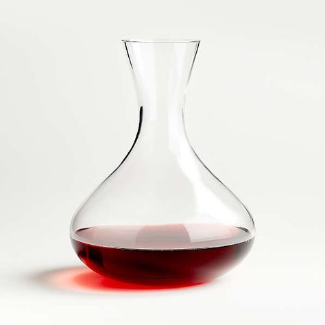 Decanters & Carafes for Liquor, Wine & More | Crate and Barrel Wine Carafe, Romantic Meals, Fall Entertaining, Types Of Wine, Glass Decanter, Glass Vessel, Decanters, Fine Wine, Wine And Spirits