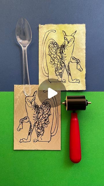 Viola Wang | Author Illustrator Printmaker on Instagram: "🎉kitchen lithography in 5 easy steps- Day 32 of #the100dayschallenge - Printmaking Fun🎉 As many people have asked about the process of Kitchen lithography. I thought I would make a little video from the beginning to the end in a few steps. Steps: Step 1: Prepare your plate by wrapping a sheet of foil around a card. Step 2: Draw with a crayon. Step 3: Process the plate with cola. Step 4: Ink up. Step 5: Print with a spoon. Materials: 1 Kitchen Foil, Lithography Prints, Aluminum Foil Art, High School Art Lessons, Aluminium Foil, Gelli Plate, Foil Art, High School Art, Lithography