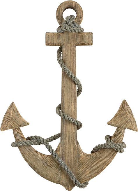 24" Wooden Boat Anchor with Crossbar - Walmart.com Pirate Ship Anchor, Pirate Halloween Decorations, Anchor Crafts, Wooden Anchor, Anchor Wall Decor, Wood Anchor, Anchor Decor, Nautical Theme Decor, Ship Anchor