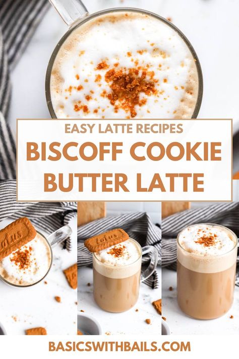 Easy Latte Recipe, Cookie Butter Latte, Cinnamon Dolce Latte Recipe, Homemade Cookie Butter, Cookie Butter Recipes, Homemade Coffee Creamer Recipe, Iced Latte Recipe, Nespresso Recipes, Pasta Cake