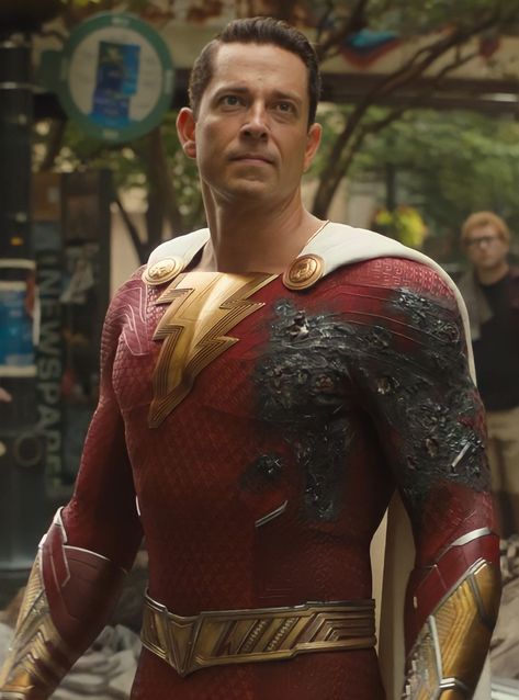 Shazam Costume, Justice League Art, Shazam Fury Of The Gods, Fury Of The Gods, Shazam Movie, League Art, Captain Marvel Shazam, Black Adam, Zachary Levi