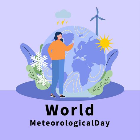 Earth Day Video, World Meteorological Day, Illustration Social Media, World Earth Day, Blue Drawings, Day Illustration, Blue Poster, Creative Poster Design, Creative Posters