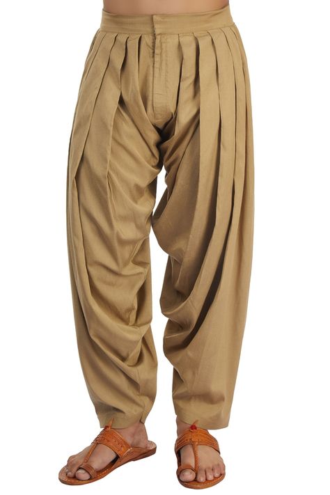 Buy Brown pleated patiala by Pranay Baidya - Men at Aza Fashions Patiala Kurta Pajama For Men, Pajama Fits, Mehndi Clothes, Patiala Pant, Dhoti Pants For Men, Palazzo Designs, Business Casual Attire For Men, Hilarious Dogs, Indian Wedding Clothes For Men