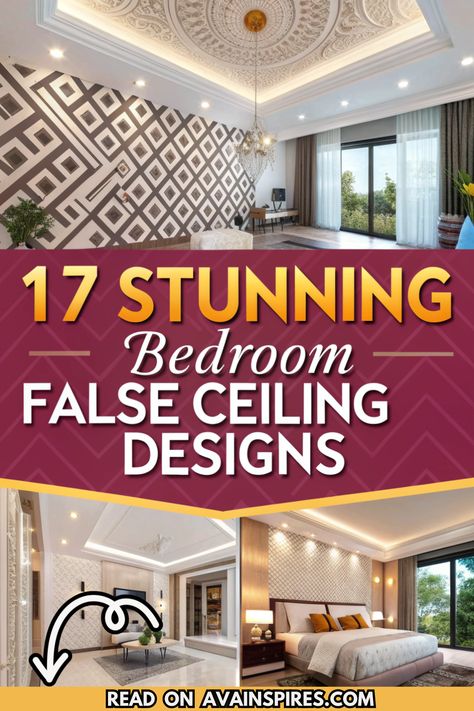 17 Stunning Bedroom False Ceiling Designs Bedroom False Ceiling Designs, Home Sayings, Modern False Ceiling, Cute Home Decor Ideas, Simple False Ceiling Design, Homey House, Luxury Bedroom Interior, Luxury Ceiling Design, Wooden Ceiling Design