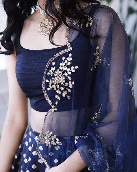 Poppy Lane, Outfits Indian, Indian Outfits Lehenga, Lehnga Dress, Lehenga Blouse Designs, Blue Lehenga, Salwar Kamiz, Traditional Indian Outfits, Indian Gowns Dresses