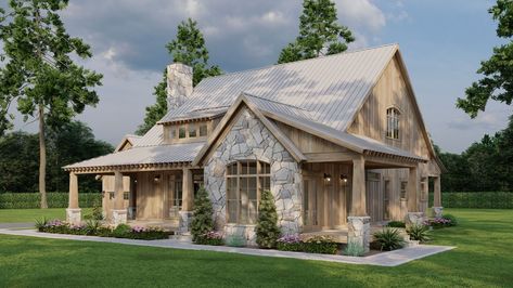 This Rustic Cottage... - Nelson Design Group - House Plans 1800 Sq Ft Cottage House Plans, Cottage Core Floor Plans, Gilliam House Plan, Barndominium Cottage, 4 Bedroom Cottage House Plans, Modern Cottage House Plans, Craftsman Floor Plans, Country Cottage House Plans, Cabin Plan