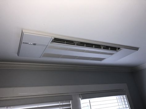 Ceiling Air Conditioner, Ductless Heating And Cooling, Ductless Air Conditioner, Ductless Mini Split, Heat Pump System, Room Heater, Diy Ceiling, Garage Conversion, Ac Units