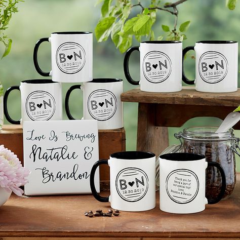 Wedding Favor Custom Coffee Mugs Wedding Favors Coffee, Wedding Planning Mug, Coffee Wedding Favors, Trendy Wedding Favors, Creative Wedding Favors, Wedding Favors And Gifts, Coffee Wedding, Elegant Wedding Favors, Boda Mexicana