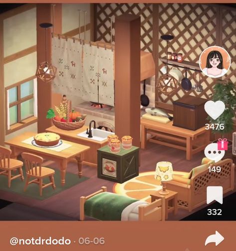 Animal Crossing Second Floor Ideas, Acnh 6x6 Room Design, Acnh Living Rooms Ideas, One Room Houses, Acnh Hhp, Unorganized Idea, Animal Crossing Funny, Ac New Leaf, Animal Crossing Guide