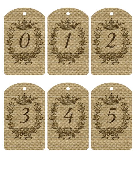 Burlap Numer Tags Free A Set from 1-20 - The Cottage Market ~ FREE Burlap Projects, Number Tags, Boise Idaho, Printable Tags, Cottage Living, Mason Jar Crafts, Printable Labels, Jar Crafts, Vintage Printables