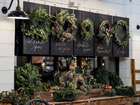 Joanna Gaines' Magnolia Market Holiday Installation Will Leave You Speechless. #JoannaGaines #Magnolia #holiday #decor #christmas #ideas #southernliving Holiday Installation, Joanna Gaines Christmas, Magnolia Christmas Decor, Magnolia Market Joanna Gaines, Magnolia Decor, Flower Shop Interiors, Magnolia Market, Holiday Market, Floral Shop