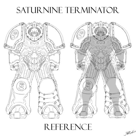 ArtStation - Saturnine Terminator, FALKIRTH WARHAMMER 40000 CONCEPT ARTS Saturnine Terminator, Terminator Armor, Space Marine Art, 40k Space Marine, Power Armour, Military Drawings, Adeptus Astartes, Warhammer 40k Art, 40k Art