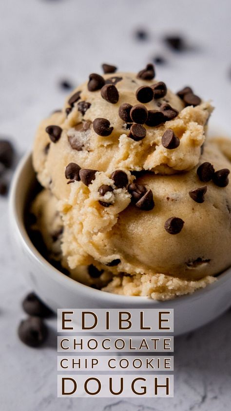 The Best Edible Cookie Dough, Best Edible Cookie Dough, Edible Cookie Dough Recipe For One, Single Serving Cookie Dough, Edible Chocolate Chip Cookie Dough, Edible Cookie Dough Recipe, Cookie Dough Recipe, Raw Cookie Dough, Cookie Dough Recipes