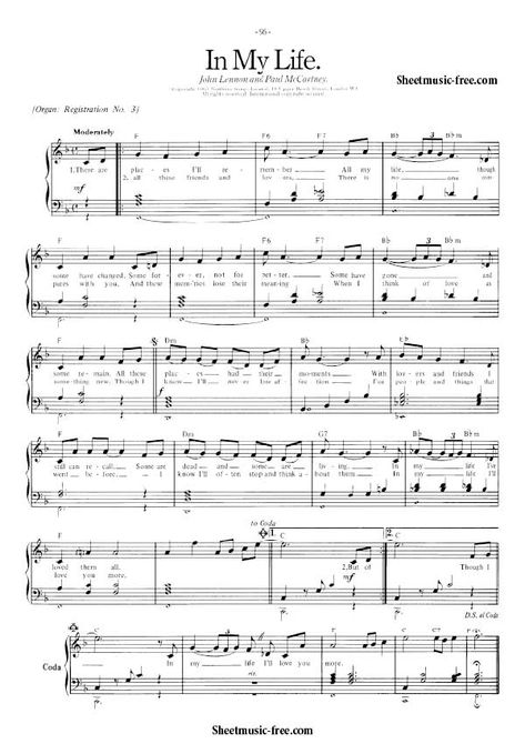 Download In My Life Sheet Music Beatles. Download free In My Life Sheet Music Beatles PDF for Piano Sheet Music. More Sheet Music PDF free In My Life The Beatles Lyrics, In My Life The Beatles, In My Life Beatles, Beatles In My Life, Popular Piano Sheet Music, Free Printable Sheet Music, Beginner Piano Music, Beatles Music, Great Song Lyrics