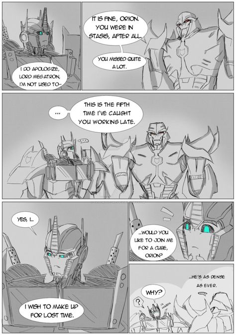 Almost Done?_Page 2 by Clockout-WP on DeviantArt Optimus Prime Art, Orion Pax, Transformers Decepticons, Transformers Funny, Transformers Comic, Transformers 3, Transformers Optimus, Transformers Characters, Transformers Artwork