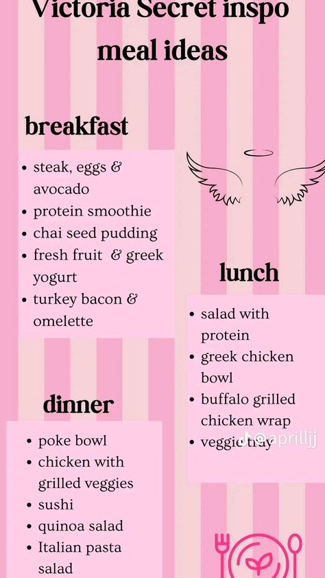 #victoriasecretangel #diet #model Foods To Help You Loose Wait, Los Weight In A Week, Simple Healthy Diet Plan, Romee Strijd Recipes, Slim Waist Food, Glow Up Meal Plan, Model Workouts Victoria Secret At Home, Wonyoung Meal Plan, Vs Meal Plan