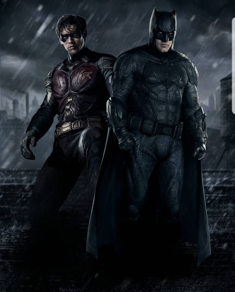 I really love these edits of the Robin on DC Universe's Titans show and the Batman from the DCEU. It makes me want Tim Drake as Batman's Robin in the DCEU The Batman Movie Poster, The Batman Movie, Brenton Thwaites, Batman Concept, Robin Dc, Dc Comics Wallpaper, Dark Knight Rises, Batman Poster, Dc Comics Heroes