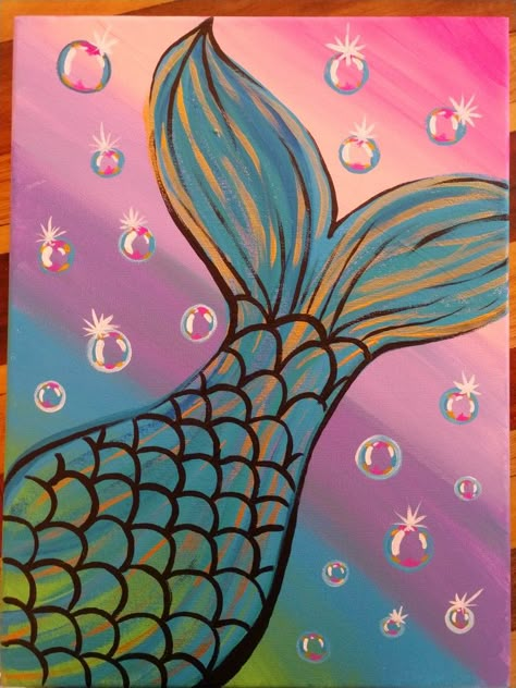 Mermaid scale tail acrylic painting sea bubbles Mermaid Tail Painting Easy, Diy Mermaid Painting, Mermaid Painting Easy Canvases, Mermaid Easy Painting, Mermaid Acrylic Painting Easy, Easy Mermaid Painting, Mermaid Painting Easy, Mermaid Tail Painting, Mermaid Paintings Acrylic