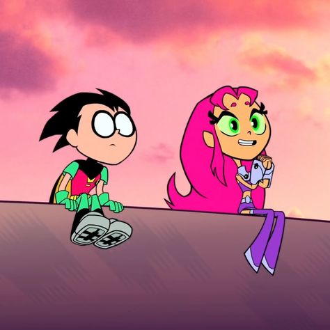 Robin And Starfire Matching Pfps, Star Fire And Robin Matching Pfp, Robin And Starfire Matching Icons, Starfire And Robin Matching Pfp, Robin Y Starfire, Star Fire And Robin, Robin X Starfire, Teen Titans Go Starfire, Robin And Starfire