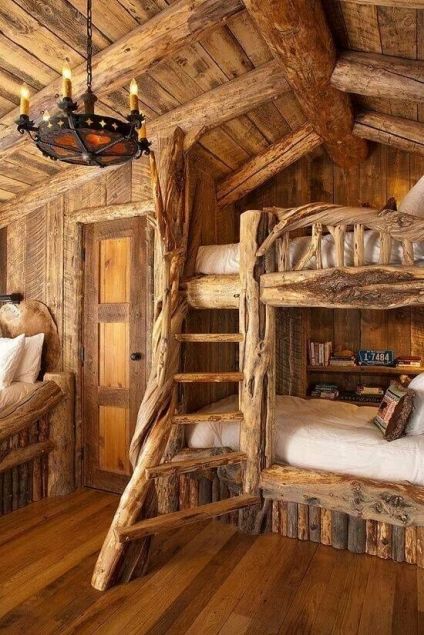 solid wood bunk beds for adults Rustic Cabin Bedroom, Cabin Bunk Beds, Modern Bunk Beds, Cabin Bedroom, Rustic Bedroom Decor, Cabin Interiors, Bedroom Decor Cozy, Rustic Home Design, Rustic Cabin Decor