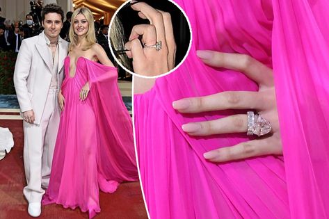 See Nicola Peltz's new $2M engagement ring, wedding band Nicola Peltz Wedding, The Beckham Family, Nicola Peltz, Engagement Ring And Wedding Band, Nicolas Peltz, Brooklyn Beckham, Weddings By Color, Ring Wedding Band, Diamond Wedding Band