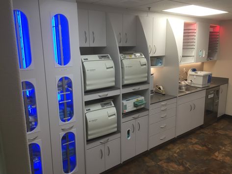 Dental Office Sterilization Room, Sterilization Room Dental, Sterilization Room, Orthodontics Office, Dental Sterilization, Dental Operatory, Orthodontic Office Design, Hospital Floor Plan, Office Design Concepts