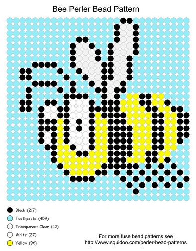 Bee Perler Bead Pattern, Hama Beads Pattern, Bead Bee, Sun Crafts, Pokemon Perler Beads, Ladybug Crafts, Seed Bead Crafts, Beads Pattern, Animals Flowers