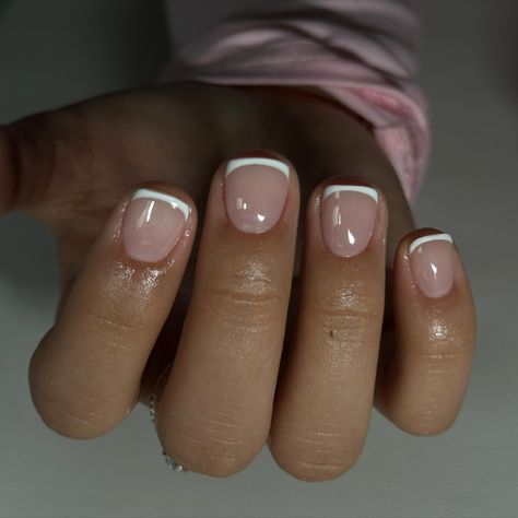 overlay french 🤍✨ #956nails #rgvnailtech French Overlay Nails, French Tip Overlay Nails, Acrylic Overlay Nails Short, Gel Overlay Nails, Natural Nails Manicure, Acrylic Overlay, Overlay Nails, Gel Overlay, Acrylic Toes