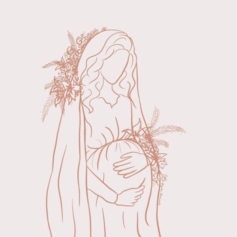 Pregnant Mary Mother Of God, Our Lady Of Sorrows Drawing, Pregnant Mother Drawing, Virgin Mary Pregnant Art, Pregnant Virgin Mary, Mother Mary Sketch, Eucharist Embroidery, Pregnant Mother Mary, Mary Pregnant With Jesus