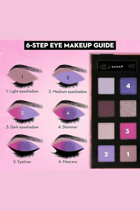 Colourful Eyeshadow Looks, Colourful Eyeshadow, Eye Makeup Guide, Easy Eye Makeup Tutorial, Everyday Eyeshadow, Eyebrow Makeup Tutorial, Makeup Order, Learn Makeup, Simple Makeup Tips