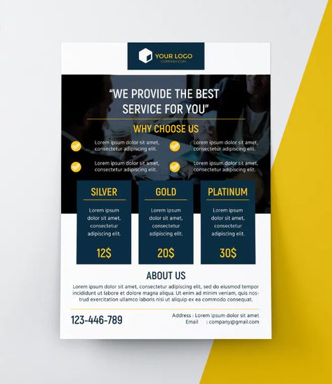 Business Pricing Flyer Template AI, EPS Price List Design Templates, Magazine Page Design, Business Pricing, Price List Design, Flyer Size, Flyers Design, Flyer Design Layout, Graphic Design Assets, Ads Design