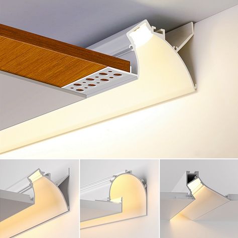 Smarter Shopping, Better Living! Aliexpress.com Ceiling Light Bar, Plaster Board, Led Bar Light, Led Aluminum Profile, Hidden Lighting, Home Lighting Design, Recessed Ceiling Lights, Cove Lighting, Practical Lighting