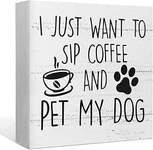 Dog Decorations, Rustic Office Decor, Coffee Bar Accessories, Sign Decorations, Rustic Office, Bar Accessories Decor, Beautiful Wooden Boxes, Dream Office, Interesting Quotes