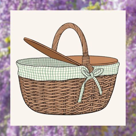 a picnic basket for day 22 of june's doodle a day! 🫶🏻 this doodle took twice as long as my daily doodles usually do, but it was so worth it. look at that weaving! 🩷 #picnic #picnicday #drawing #doodle #doodleaday #mayfullycreations Picnic Basket Drawing, Note Taking Goodnotes, Prairie Aesthetic, Doodle A Day, Daily Doodles, Basket Drawing, Hansel And Gretel, Goodnotes Stickers, Draw Ideas