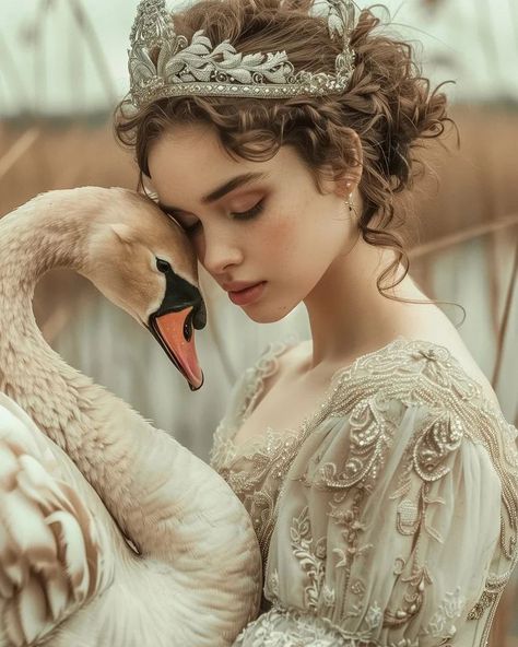 Swan Girl Aesthetic, Swan Photography, The Swan Princess, Fine Art Portrait Photography, Swan Princess, Swan Queen, Fine Art Portraits, Swan Lake, Professional Photography